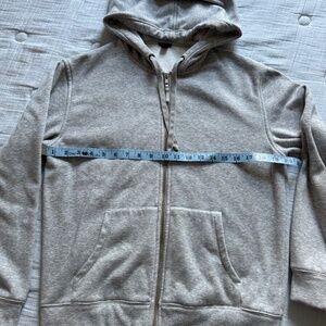 J Crew classic grey zip up hoodie with soft terry lining